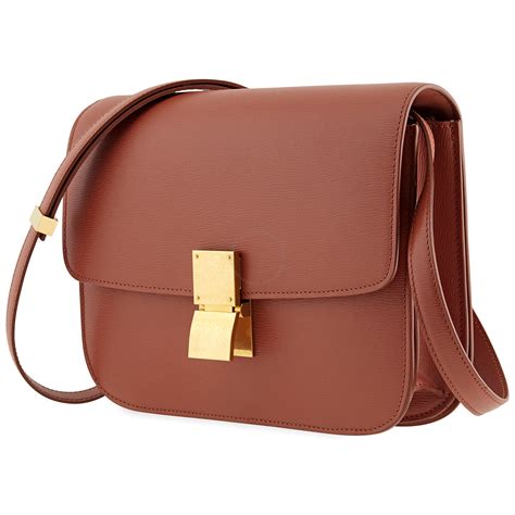 celine med classic liege color terracotta|CELINE Liege Calfskin Medium Classic Box Flap Bag Terracotta .